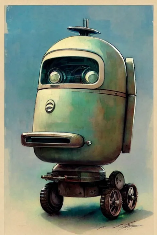 Image similar to ( ( ( ( ( 1 9 5 0 s retro future android robot wagon. muted colors., ) ) ) ) ) by jean - baptiste monge,!!!!!!!!!!!!!!!!!!!!!!!!!