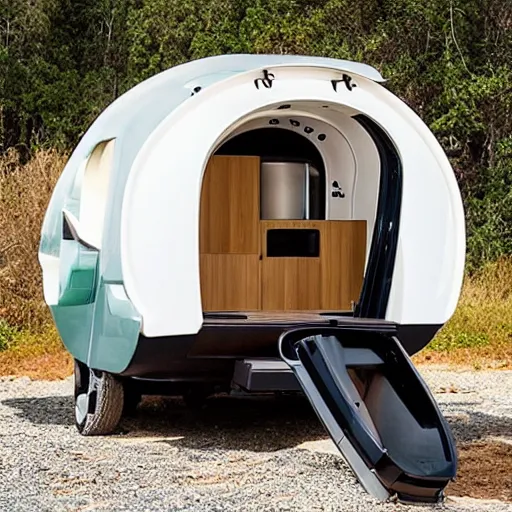 Image similar to a camper shaped like a toilet