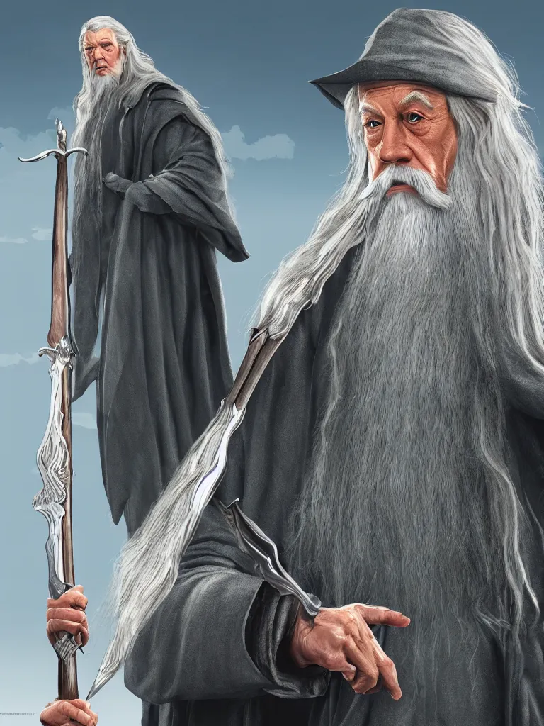 Prompt: Gandalf official GTA artwork