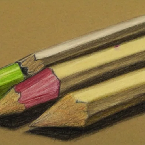 Image similar to pencil drawing of a crayon