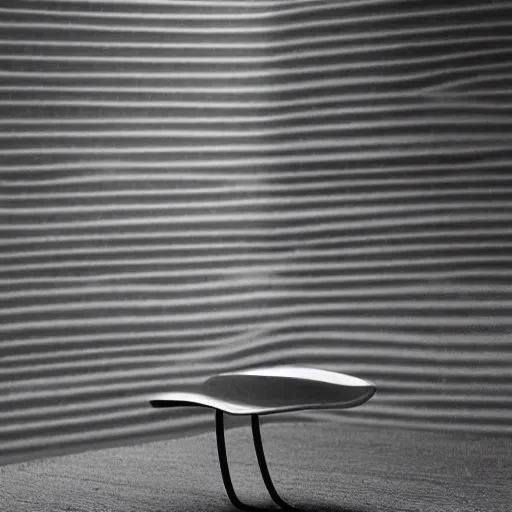 Prompt: the bokeh stool by tadao ando