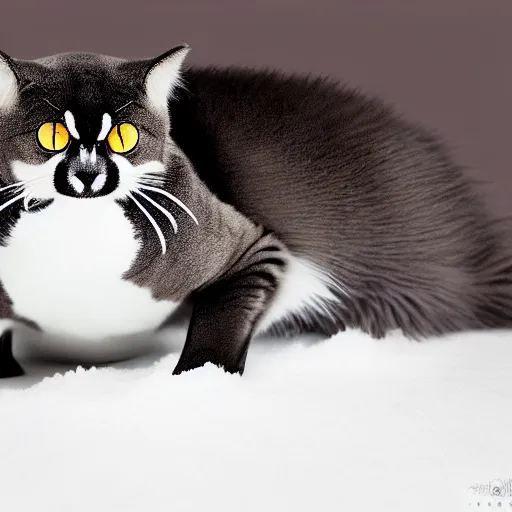 Image similar to a feline penguin - cat - hybrid, animal photography