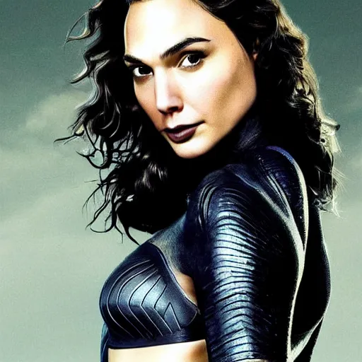Image similar to A portrait of Gal Gadot as Catwoman