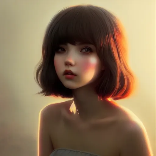 Prompt: cute girl by ross draws, point of view kissing towards the camera by ilya kuvshinov, point of view, rtx reflections, octane render 1 2 8 k, extreme high intricate details by wlop, digital anime art by tom bagshaw