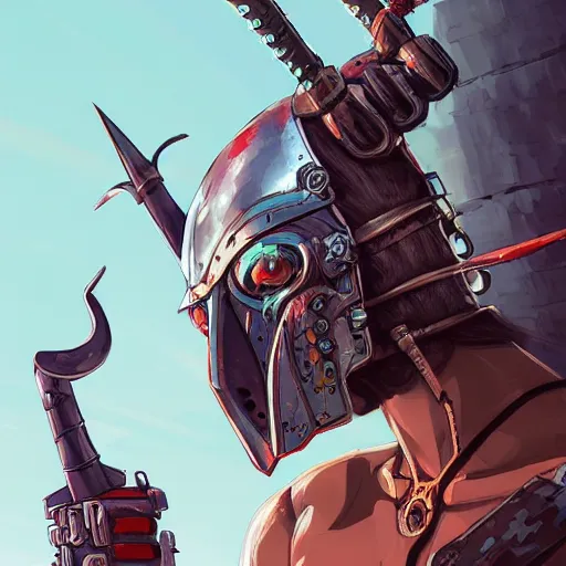 Image similar to cyberpunk viking helmet mask warrior goddess robot ninja fantasy, art gta 5 cover, official fanart behance hd artstation by jesper ejsing, by rhads, makoto shinkai and lois van baarle, ilya kuvshinov, ossdraws