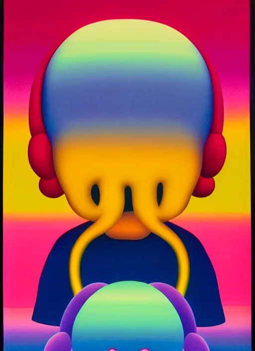 Image similar to random by shusei nagaoka, kaws, david rudnick, airbrush on canvas, pastell colours, cell shaded, 8 k