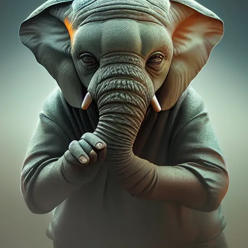 Prompt: elephant yoda playin socker, stunning digital art, high detail, in the style of artgerm, artstation, cgsociety, dramatic lighting, pixar 3d 8k