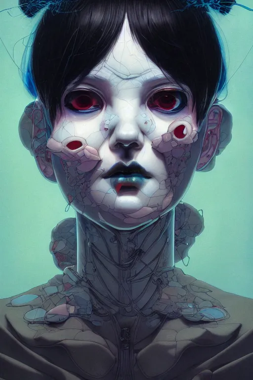 Image similar to prompt : city goth portrait soft light painted by james jean and katsuhiro otomo and erik jones, inspired by akira anime, smooth face feature, intricate oil painting, high detail illustration, sharp high detail, manga and anime 1 9 9 9