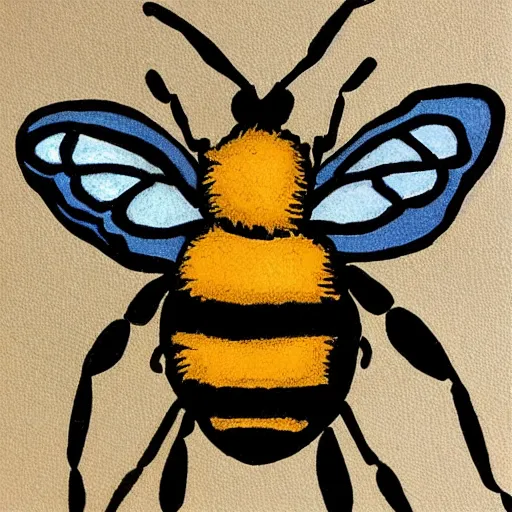 Image similar to bee art in print