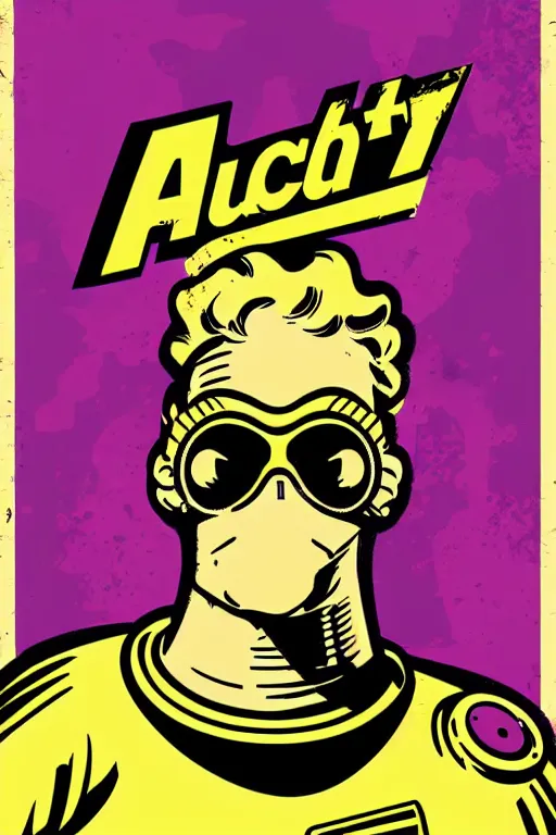 Image similar to fallout 7 6 retro futurist illustration art by butcher billy, sticker, colorful, illustration, highly detailed, simple, smooth and clean vector curves, no jagged lines, vector art, smooth andy warhol style