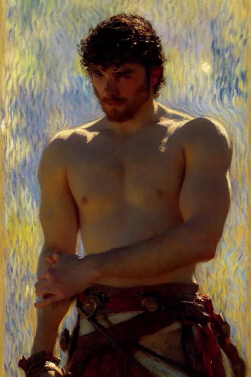 Image similar to attractive male, kawaii, game of thrones, painting by, gaston bussiere, craig mullins, j. c. leyendecker, claude monet