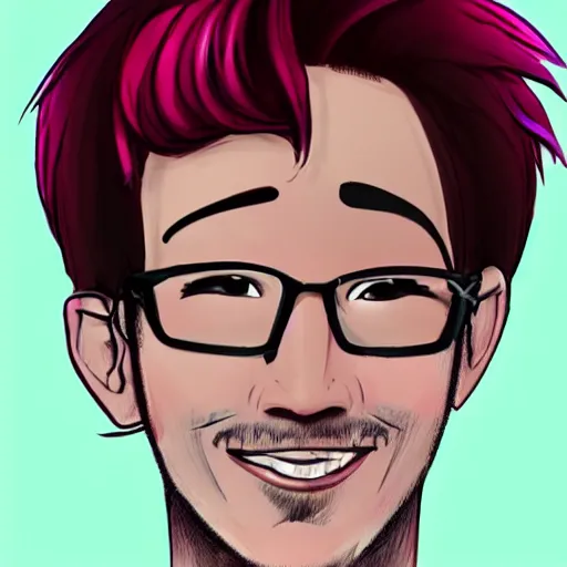 Image similar to Markiplier in a kawaii style,