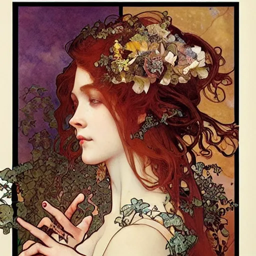 Prompt: realistic detailed face portrait of a Redhaired Young Woman playing the Piano by Alphonse Mucha, Ayami Kojima, Amano, Charlie Bowater, Karol Bak, Greg Hildebrandt, Jean Delville, and Mark Brooks, Art Nouveau, Neo-Gothic, gothic, rich deep moody colors The seeds for each individual image are: [824803438, 834779519, 1786560639, 555400831, 3274589695, 1801446143, 3284479999, 2708519935, 1285445247]