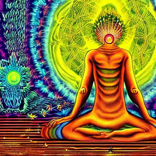 Image similar to someone going through profound revelation in DMT