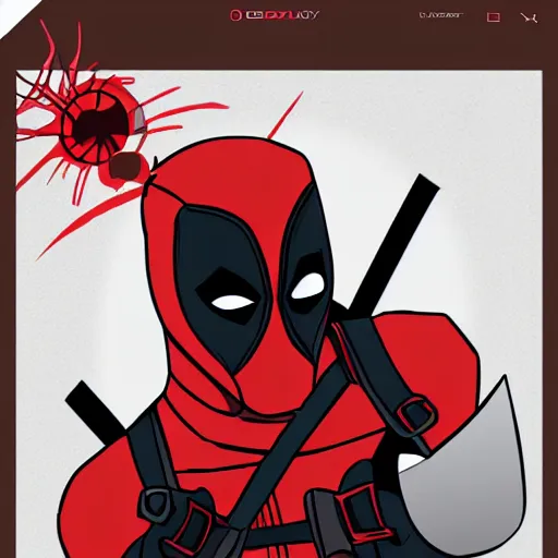 Prompt: deadpool vector art trending on art station