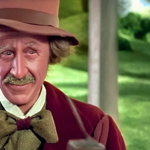 Prompt: a movie still of grandpa joe from willy wonka, finally found the lifetime supply of chocolate, dynamic lighting, 8 k, 2 0 2 2 picture of the year