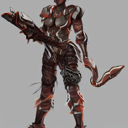 Image similar to Human and dragon mixed, heavily armed with modern weapons, combatant, concept art