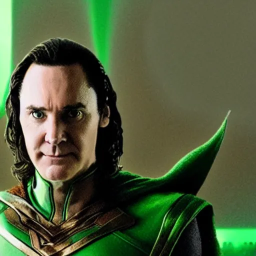 Image similar to young norm macdonald as Loki in Thor