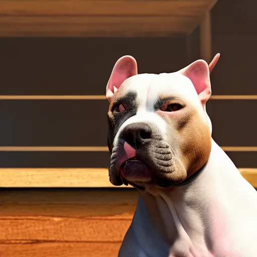 Prompt: pitbull dog drinks whiskey, real life, realistic, detailed, 4 k,