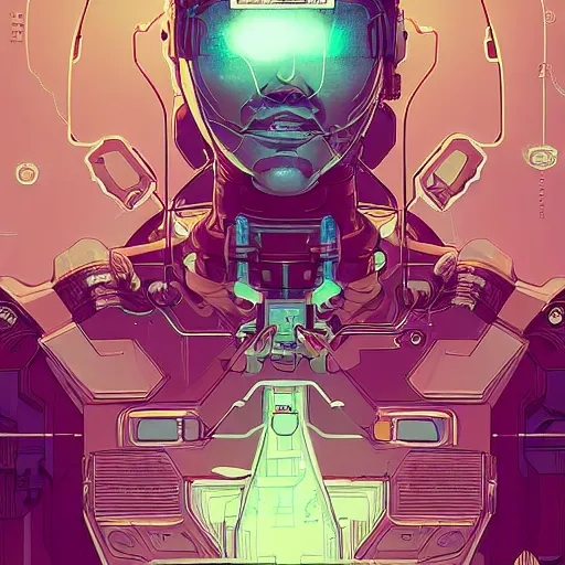 Prompt: comic book illustration, a portrait of a cybernetic buddhist meditating, cyberpunk concept art by josan gonzales and wlop, highly detailed, intricate, sci-fi, sharp focus, Trending on Artstation HQ, deviantart