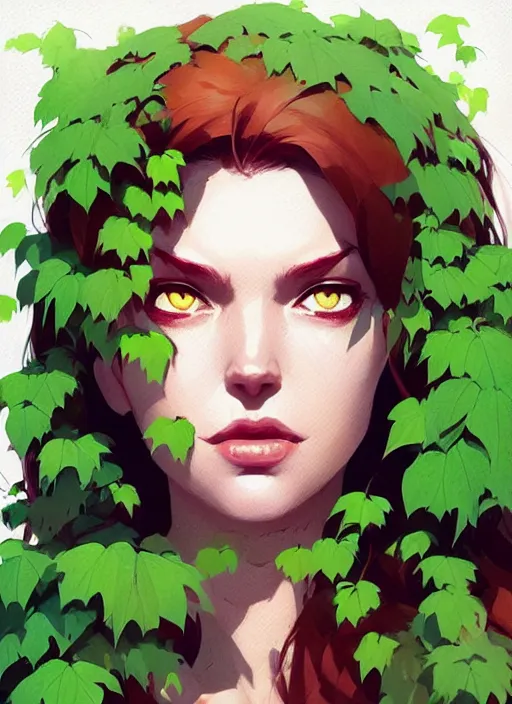 Prompt: highly detailed portrait of poison ivy, magnificent, photographic realistic background, by atey ghailan, by greg rutkowski, by greg tocchini, by james gilleard, by joe fenton, by kaethe butcher, trending on instagram, award winning details