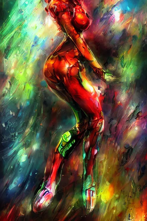 Image similar to samus aran by yossi kotler