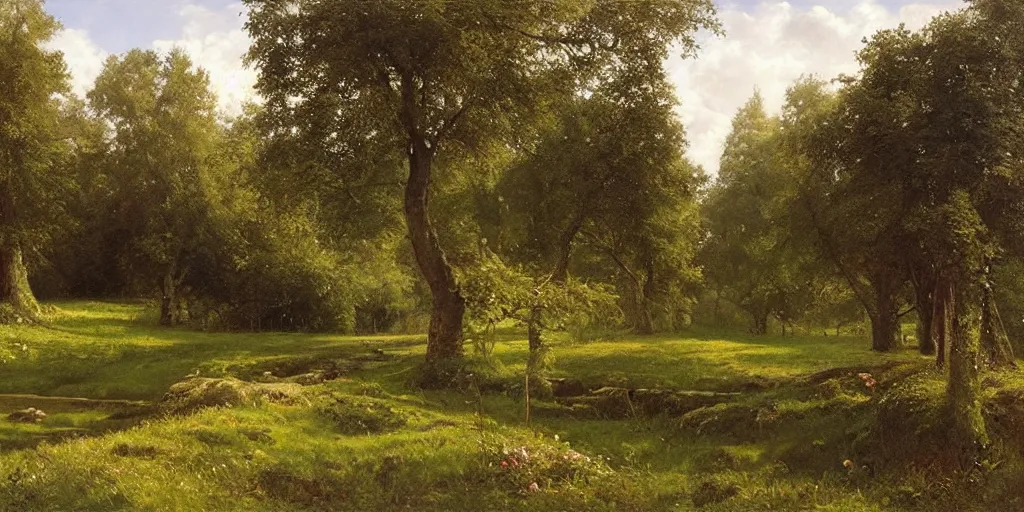 Image similar to The Shire, Ivan Kramskoi painting