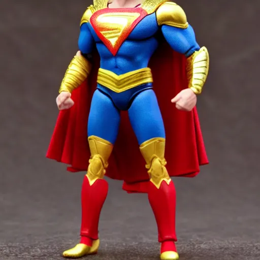 Prompt: hand painted action figure of shazam, realistic,