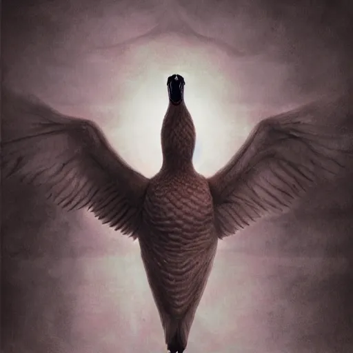 Prompt: a horror art of goose, very scary goose, horror art, matte painting, fantasy art, volumetric lighting, realistic shaded, junji ito, colorful, scary, horror