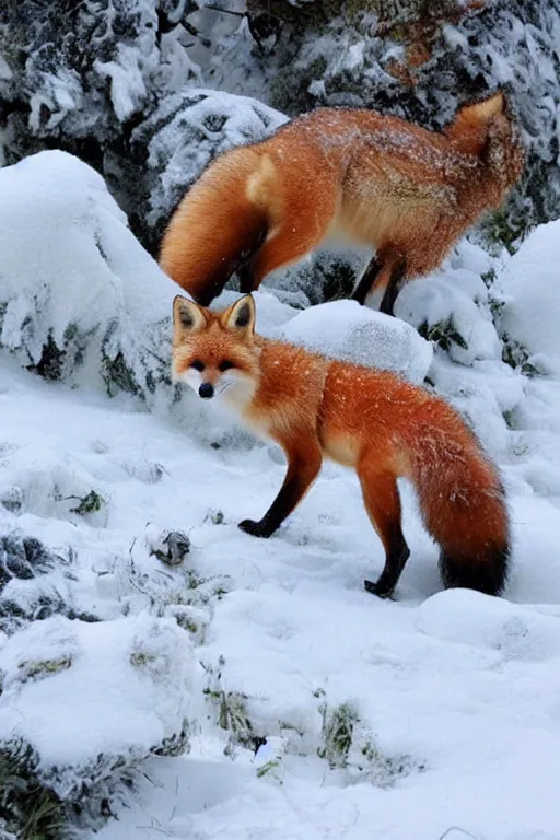 Image similar to 🦊🧣❄