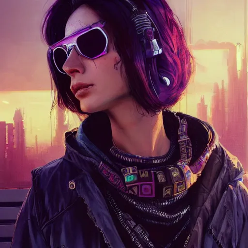 molly millions, portrait of a beautiful cyberpunk | Stable Diffusion ...