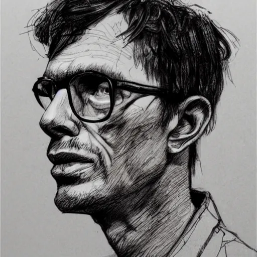 Prompt: a realistic yet scraggly portrait sketch of the side profile of a stern and sophisticated idubbbz, trending on artstation, intricate details, in the style of frank auerbach, in the style of sergio aragones, in the style of martin ansin, in the style of david aja, in the style of mattias adolfsson