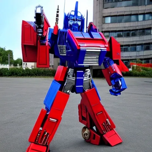 Image similar to Optimus Prime in real life