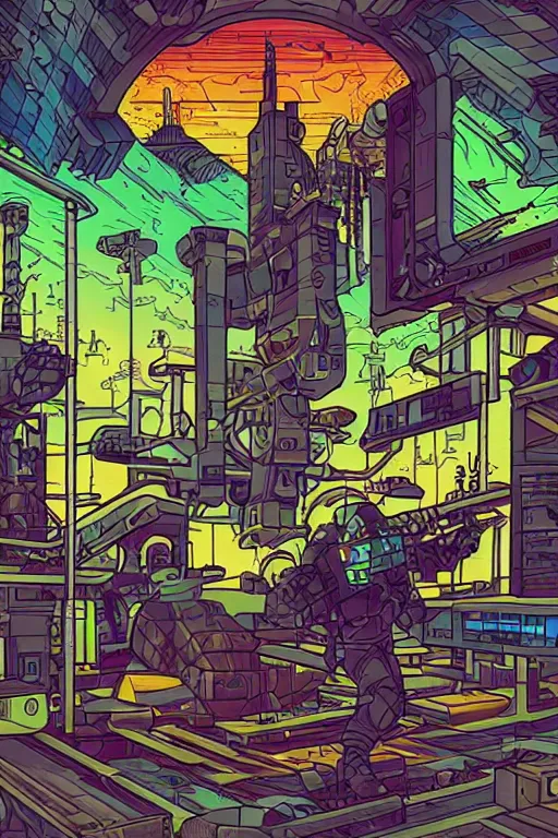 Image similar to nintendo gameboy, italian futurism, da vinci, dan mumford, josan gonzalez