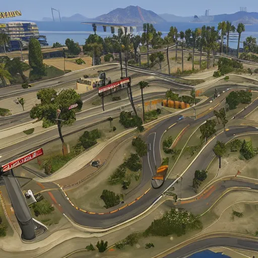 Prompt: GTA V Map, Grand theft auto Map