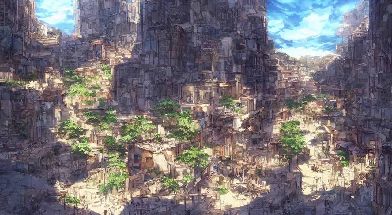 Prompt: Roman Town, New York City, Anime scenery concept art by Makoto Shinkai