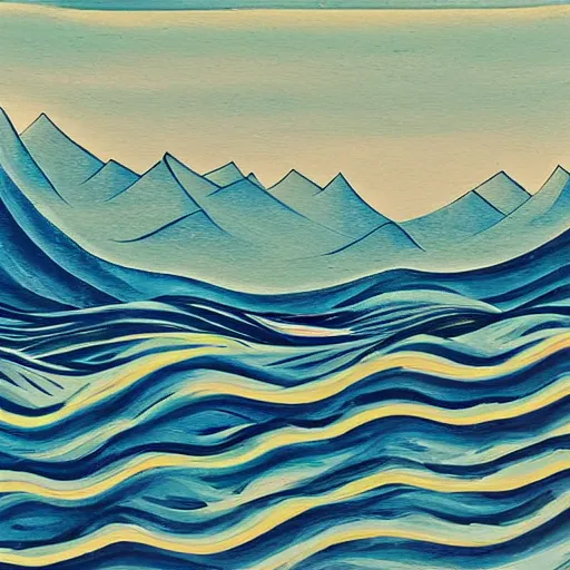 Image similar to waves of mountains