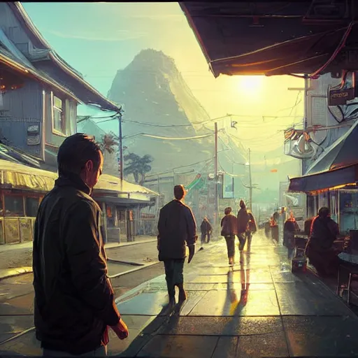 Image similar to highly detailed 🍜, in gta v, stephen bliss, unreal engine, fantasy art by greg rutkowski, loish, rhads, ferdinand knab, makoto shinkai and lois van baarle, ilya kuvshinov, rossdraws, tom bagshaw, global illumination, radiant light, detailed and intricate environment