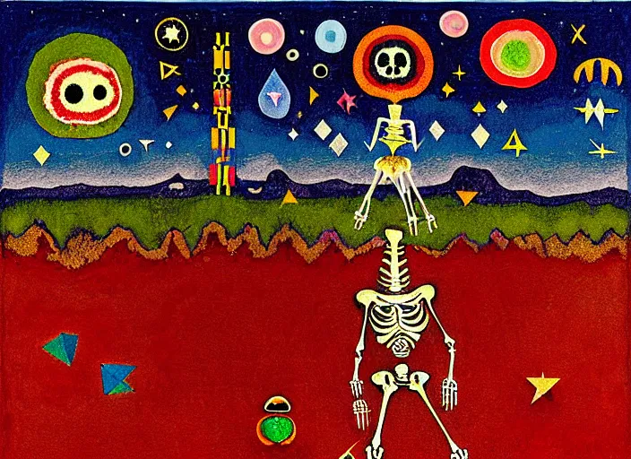 Image similar to pixel decollage painting tarot lovers card composition tower of babel road red armor maggot bear and wonky alien frog skeleton knight on a horse in a dark red cloudy night sky with golden foil jewish stars and diamonds, mountain lake and blossoming field in background, painted by Mark Rothko, Helen Frankenthaler, Danny Fox and Hilma af Klint, pixelated, neo expressionism, semi naive, pastel colors, cinematic, color field painting, cave painting, voxel, pop art look, outsider art, minimalistic. Bill Traylor painting, part by Philip Guston, Amano and Francis Bacon. art by Adrian Ghenie and Storm Thorgerson, very coherent symmetrical artwork, cinematic, hyper realism, high detail, octane render, unreal engine, Smooth gradients, depth of field, full body character drawing, extremely detailed, 8k, extreme detail, intricate detail, masterpiece