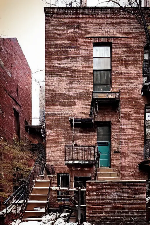 Prompt: (((((a ramshackle manhattan brick brownstone deep in the forest))))) by Andy Walsh!!!!!!!!!!!!!!!!!!!!!!!!!!!