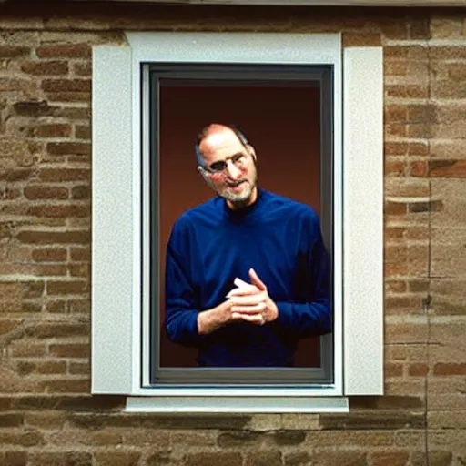 Image similar to steve jobs opening casement window