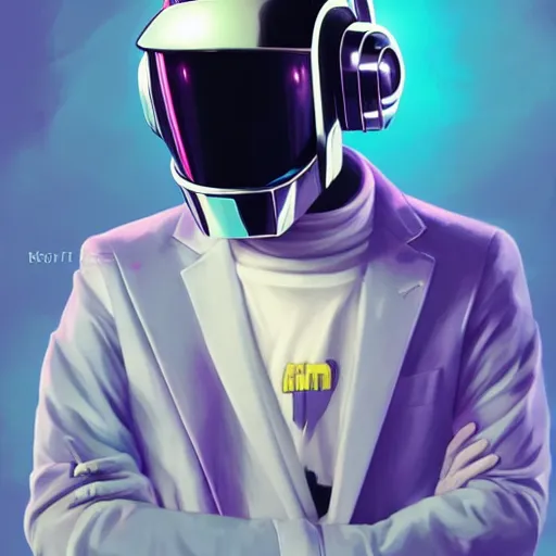 Image similar to Daft Punk, Video game character design , 2d game fanart behance hd by Jesper Ejsing, by RHADS, Makoto Shinkai and Lois van baarle, ilya kuvshinov, rossdraws global illumination