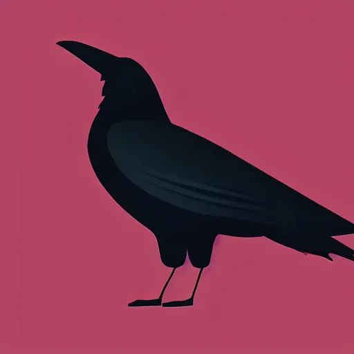 Image similar to Raven mascot illustration, in the style of dribbble.