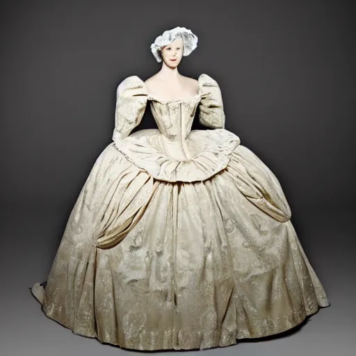 Prompt: plastic dresses of the era of marie-antoinette