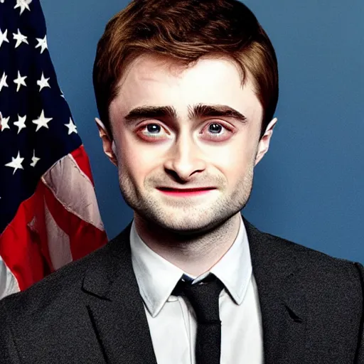 Prompt: daniel radcliffe as the president of the united states