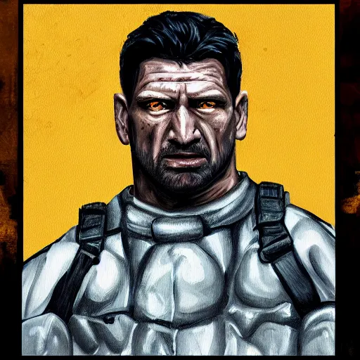 Image similar to Frank castle painting 4k detail