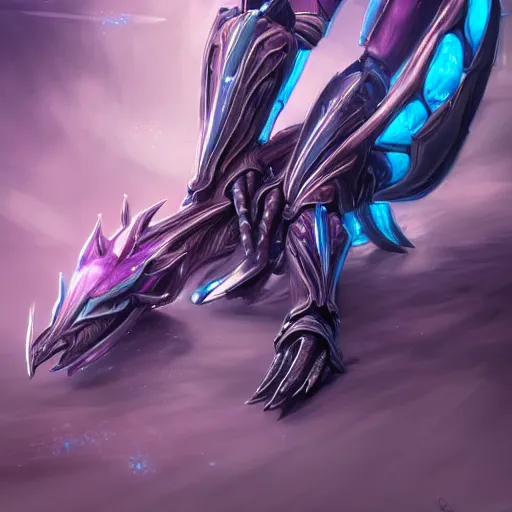 Image similar to very close up foot shot, detailed foot shot, hyperdetailed elegant beautiful stunning hot anthropomorphic mecha female dragon showing detailed sharp dragon claws close to camera, laying on beach, soft pads, sharp silver armor, fuchsia skin, feet art, warframe destiny fanart, giantess art, dragon paws, furaffinity, deviantart, octane, ekasportal