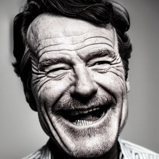 Image similar to closeup portrait of happy bryan cranston with mouth full of cranberies, food photography, natural light, sharp, detailed face, magazine, press, photo, steve mccurry, david lazar, canon, nikon, focus