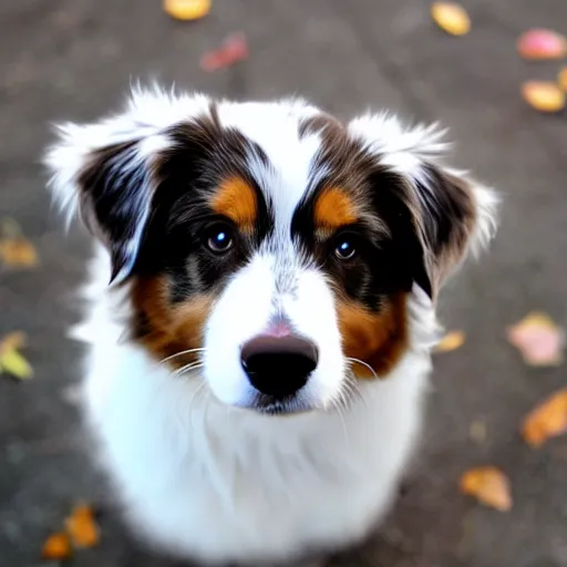 Prompt: australian shepherd being a good boy