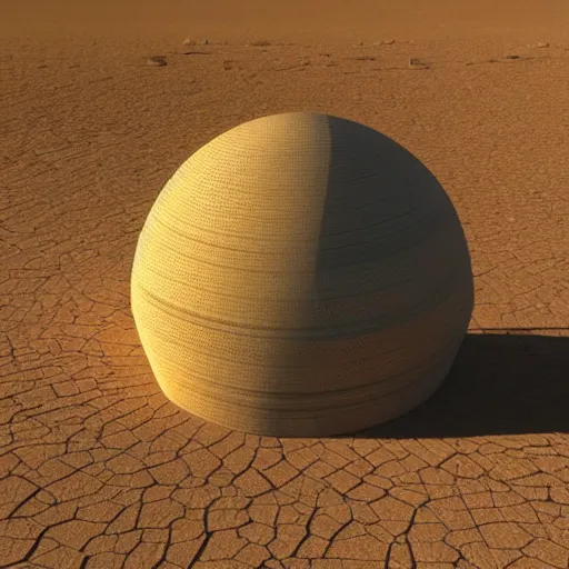 Prompt: dyson sphere in a empty desert